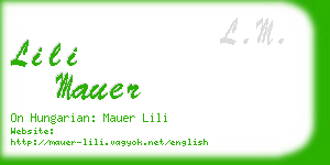 lili mauer business card